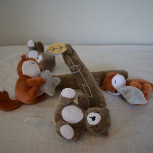 Lambs and Ivy Baby Crib Mobile Plush Bear Fox Nursery accessory woodland forest